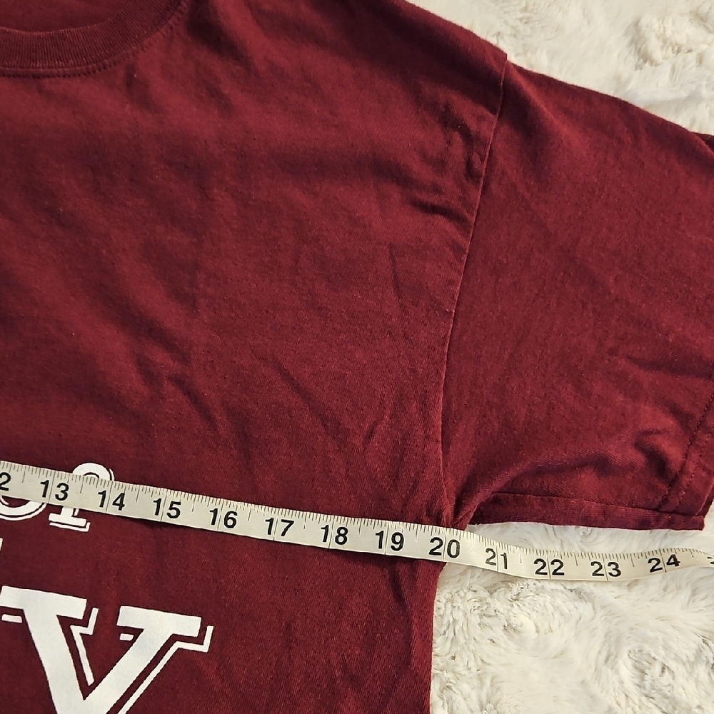 Taste of Italy short sleeve burgundy graphic tee Shirt CIAO! Italy Flag Unisex L - Picture 3 of 6